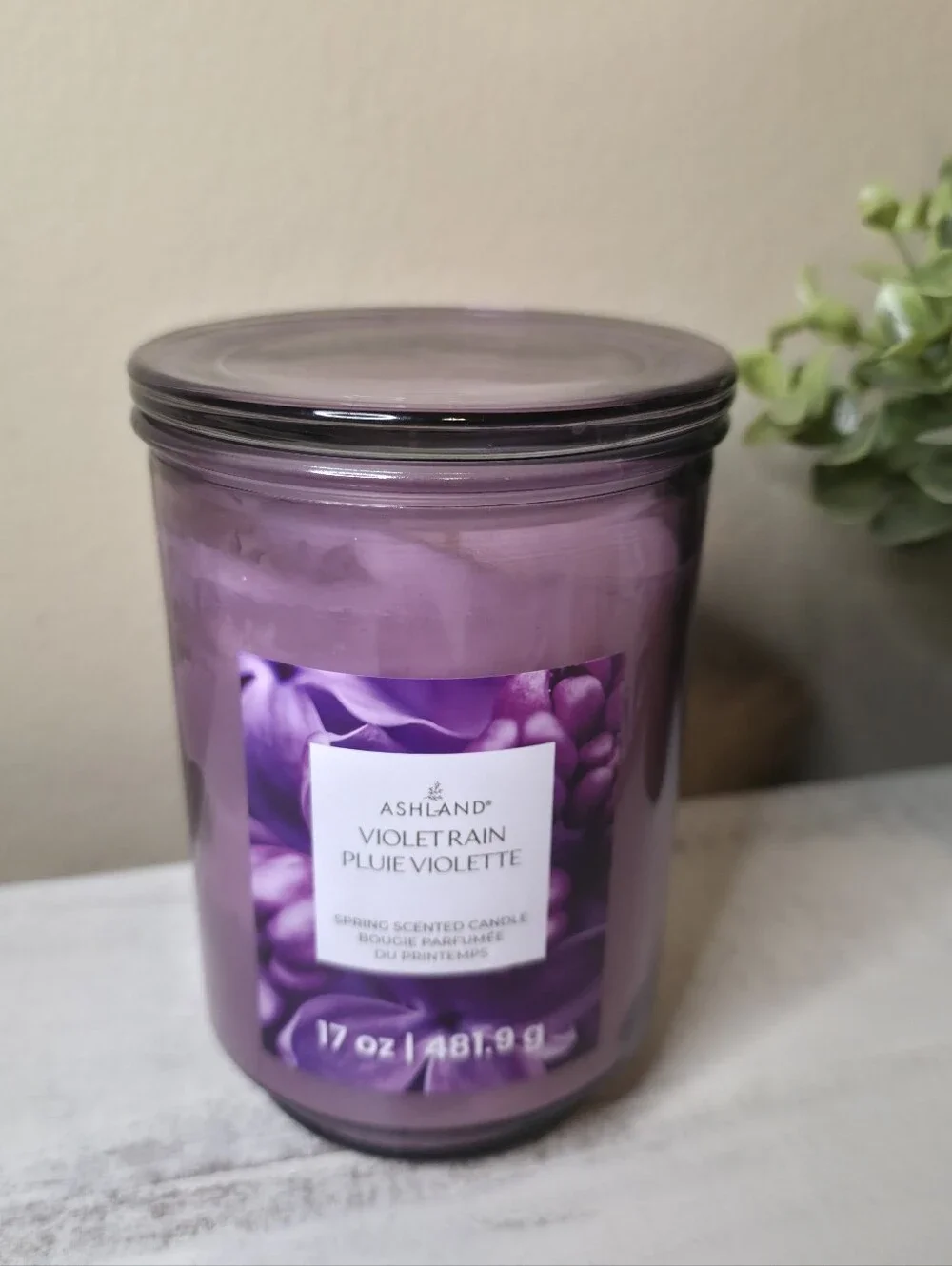 Ashland Violet Rain Scented Jar Candle - Purple